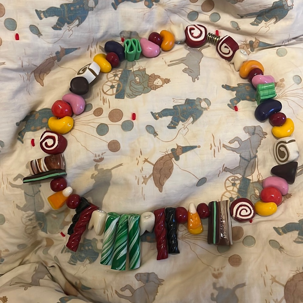 80s Ruby Z Candace Loheed Flying Colors Candy Necklace